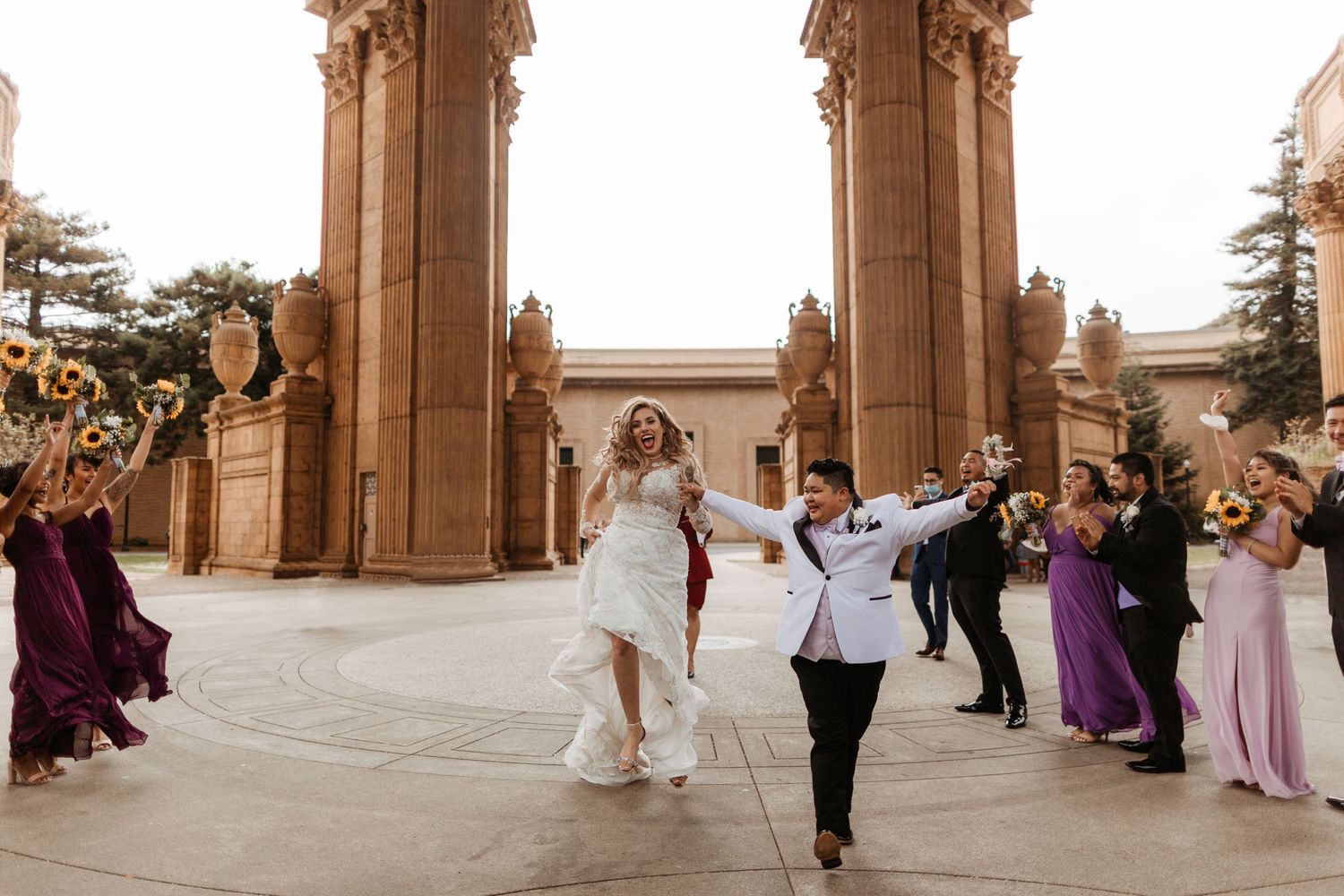 San Francisco Same Sex Lesbian Wedding Palace of Fine Arts
