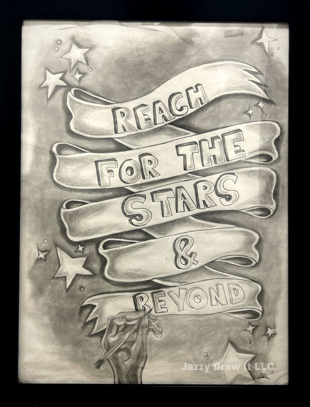Reach for the Stars, 18 x24 in on Drawing paper, 2023
