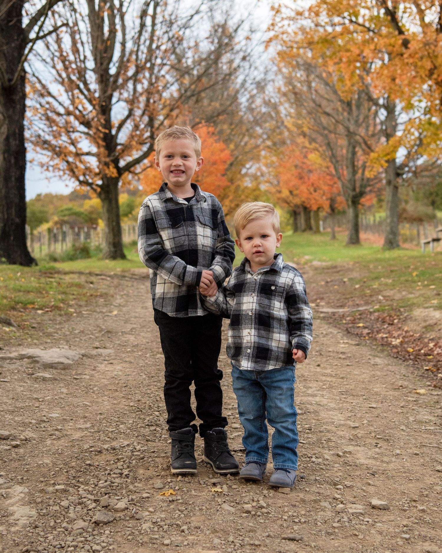 fall portraits kids and family