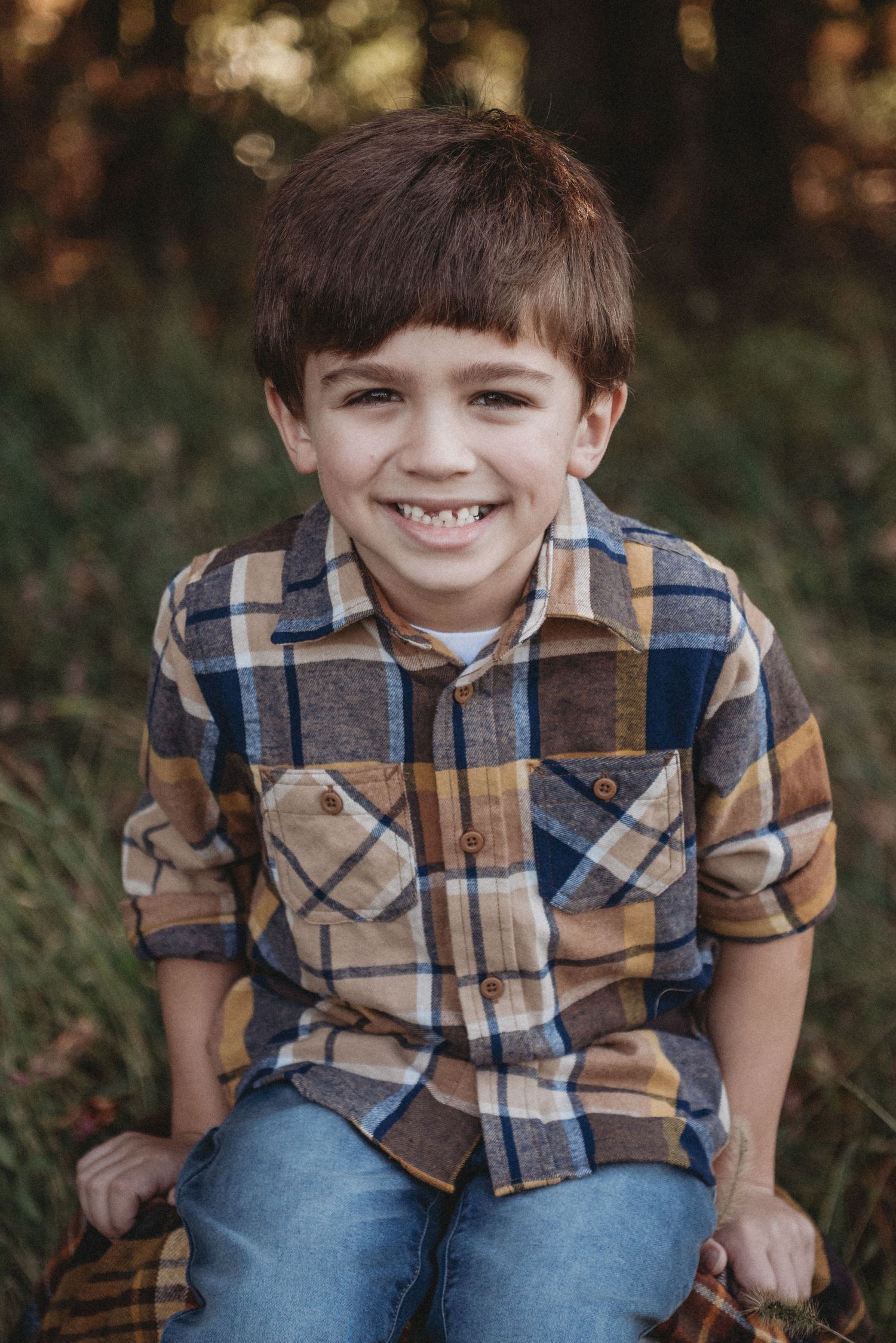fall portraits kids and family