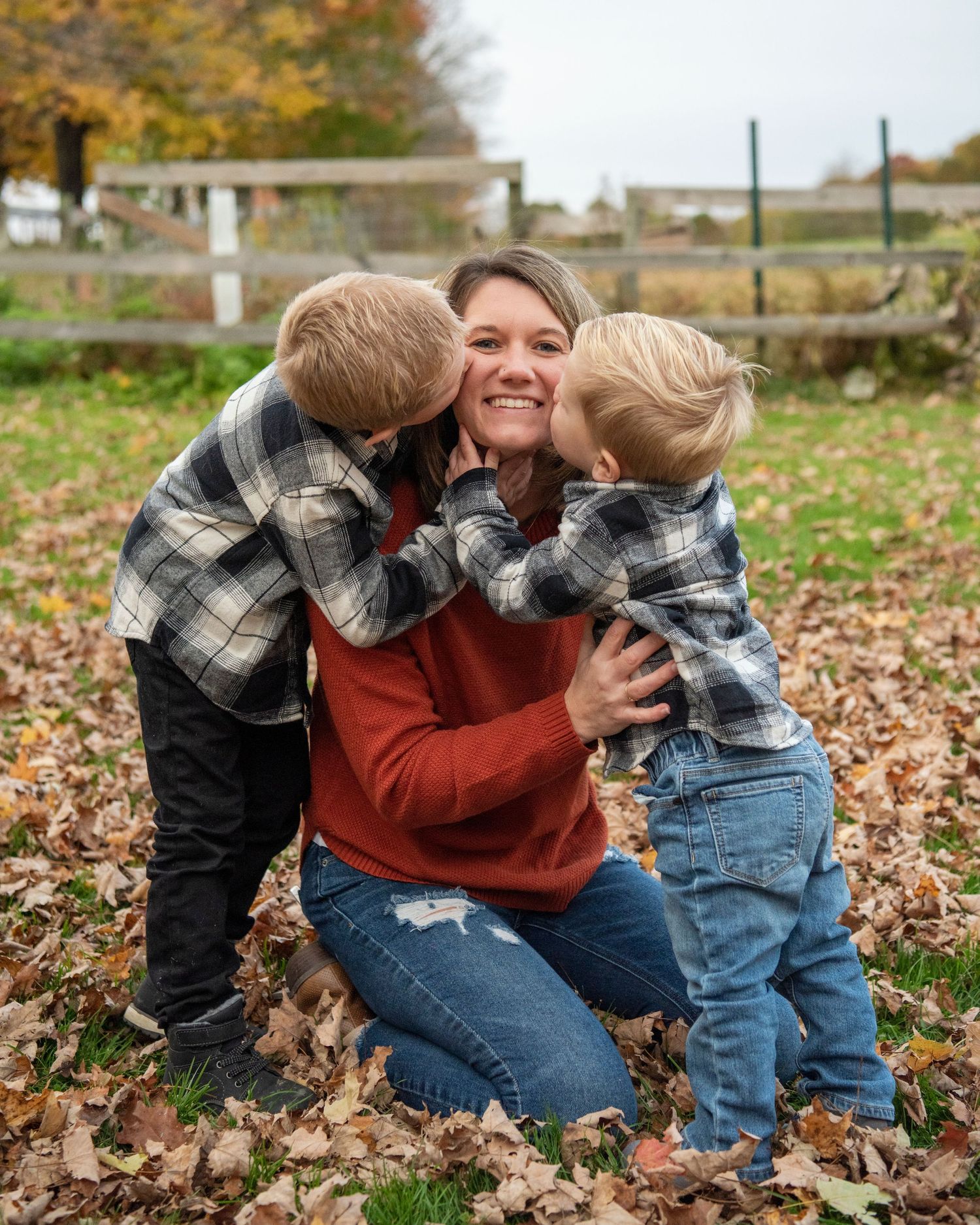 fall portraits kids and family
