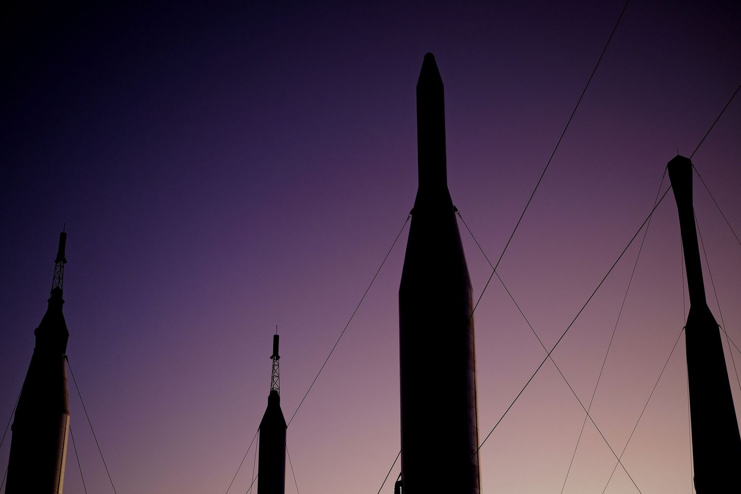 KSC Rocket Garden at Sunset