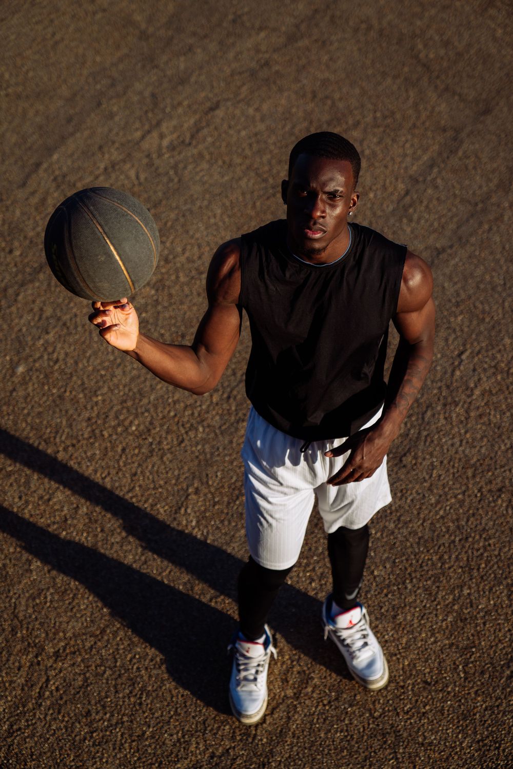 Man playing basketball