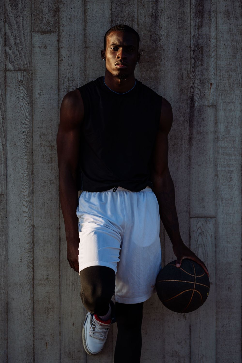 Man playing basketball