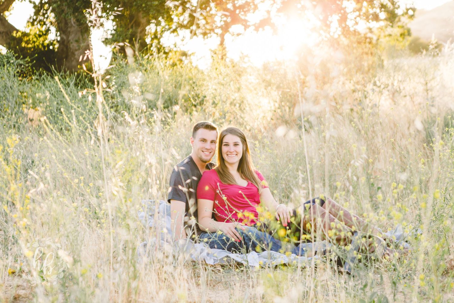 open field camarillo engagement photos