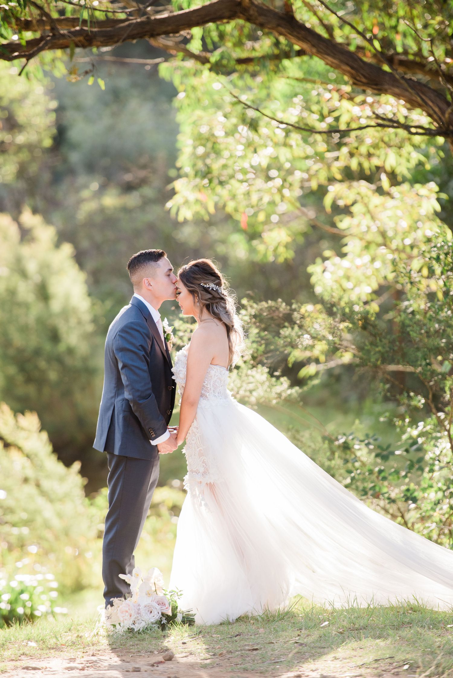 Dreamy fairy tale farm wedding during sunset at Growwild Wildflower Farm Wedding Venue