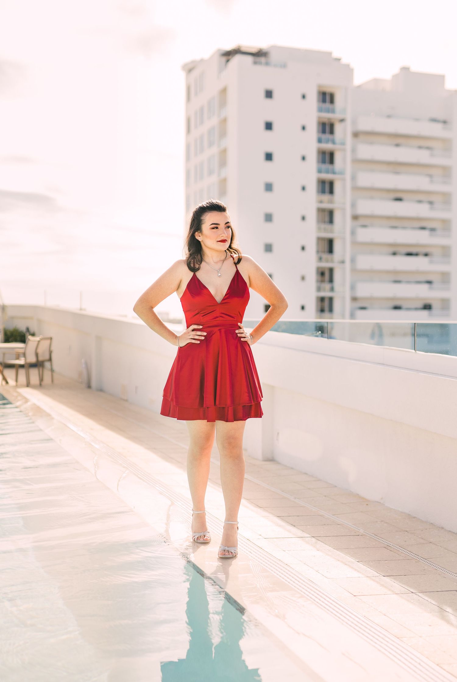 Highschool senior photo shoot at Art Ovation Hotel in Sarasota, Fl taken by Sarasota Photographer.