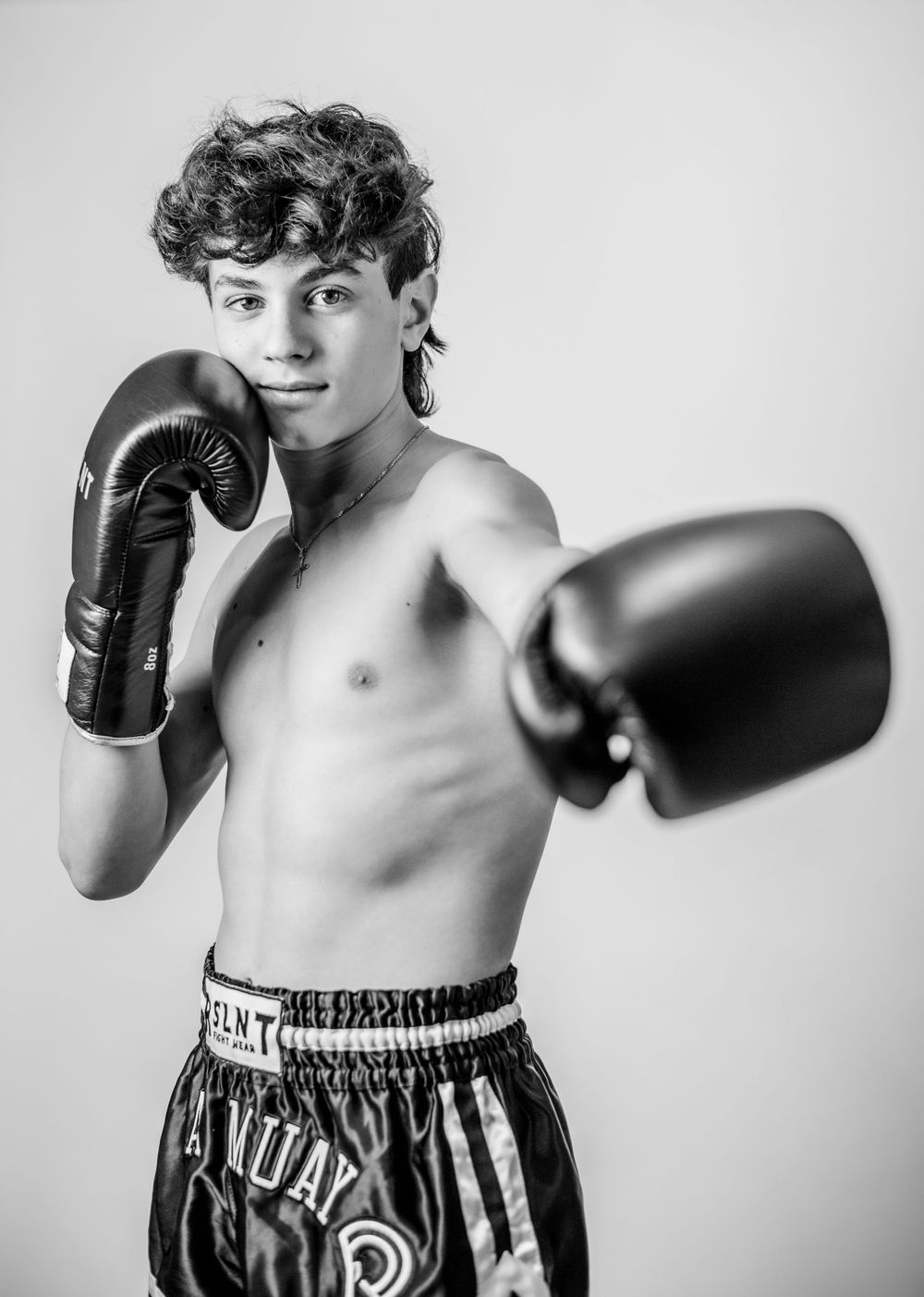 Sports Boxing muay Thai fighting portraits.