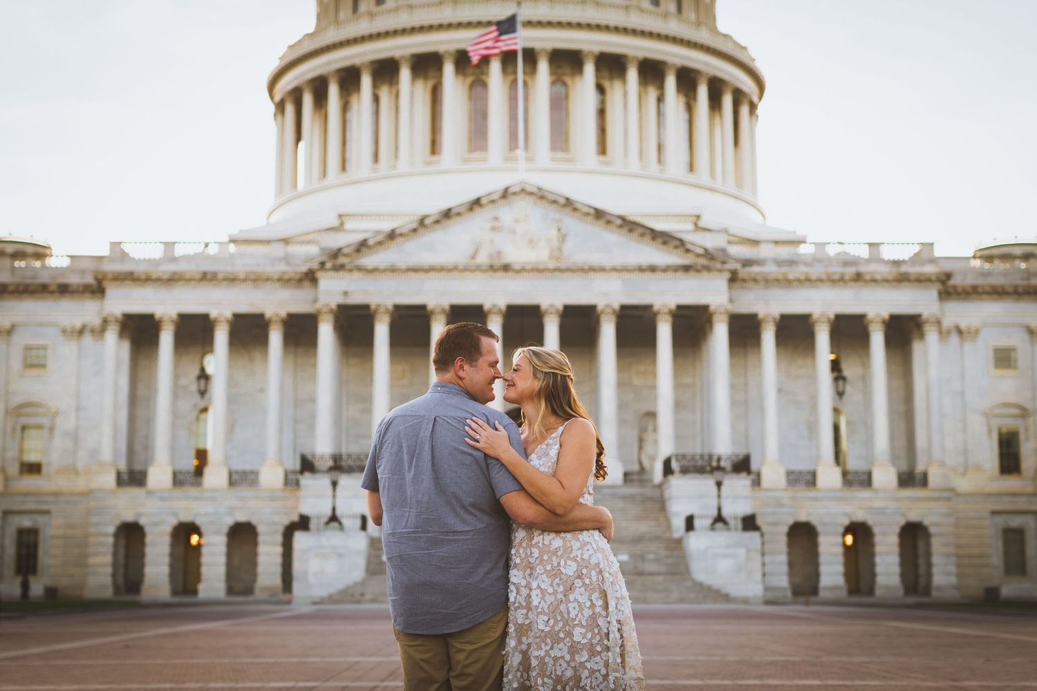 DC elopement photographer - couple eloping at US Capitol