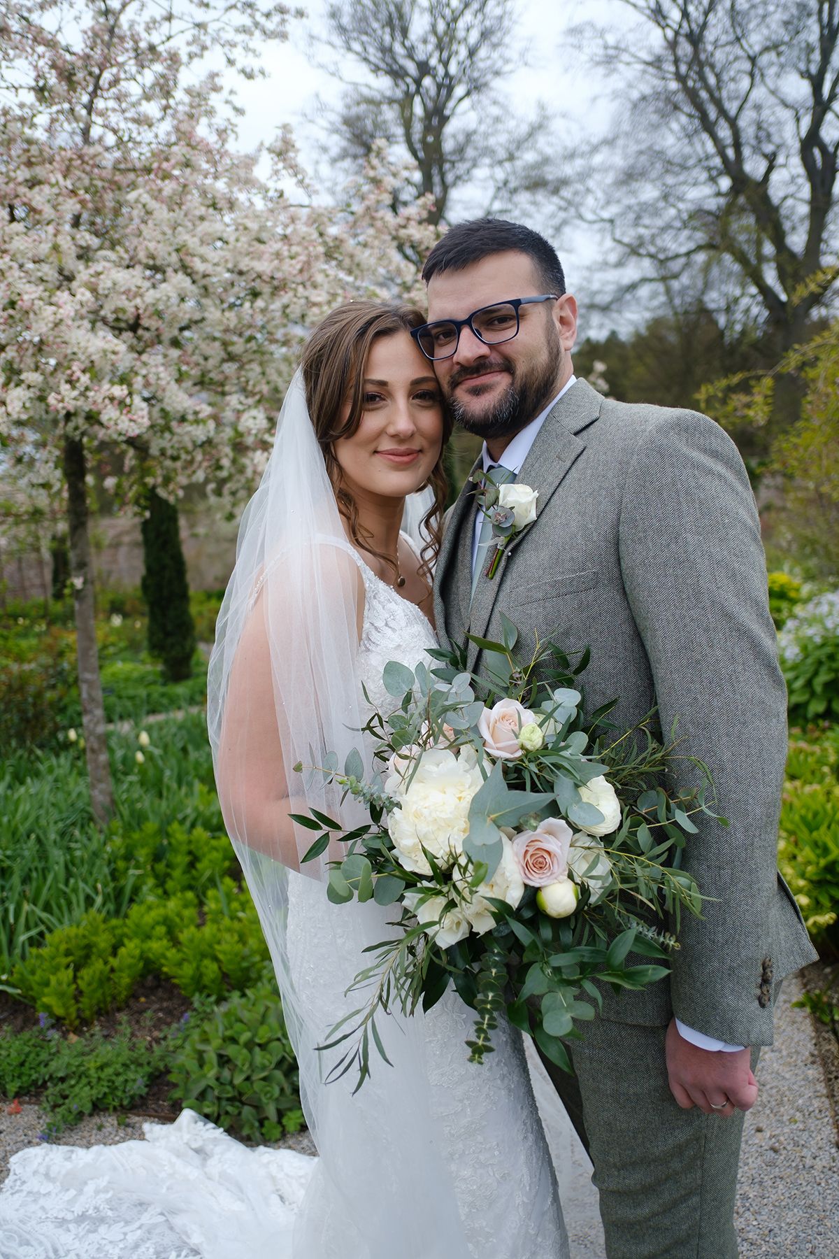 Bride and Groom at Middleton Lodge, North Yorkshire