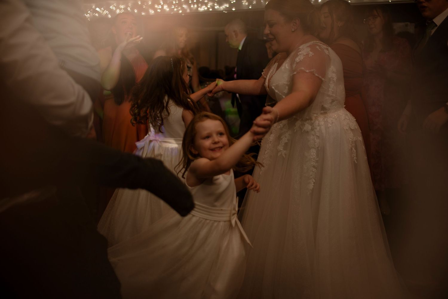 bride dancing with daughter, sheffield wedding