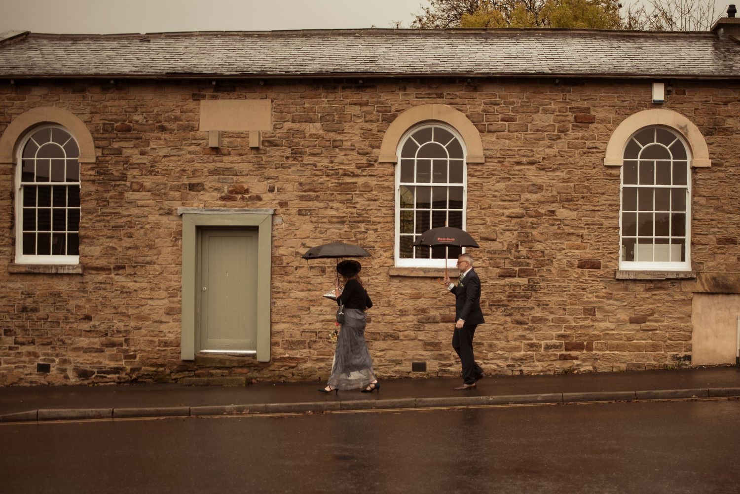 wedding guests leaving the ceremony
