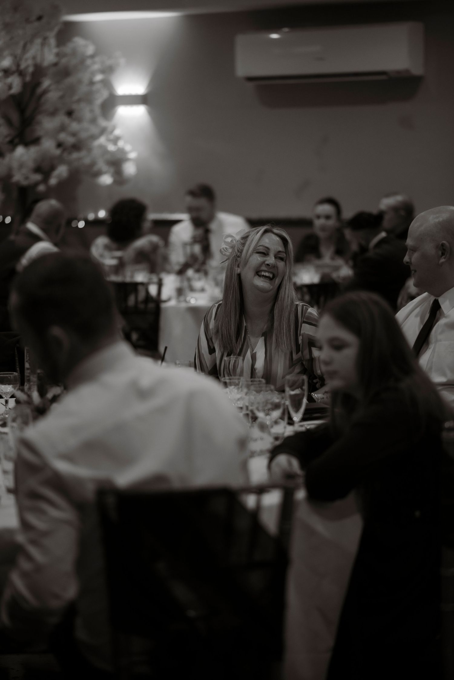 happy wedding guest