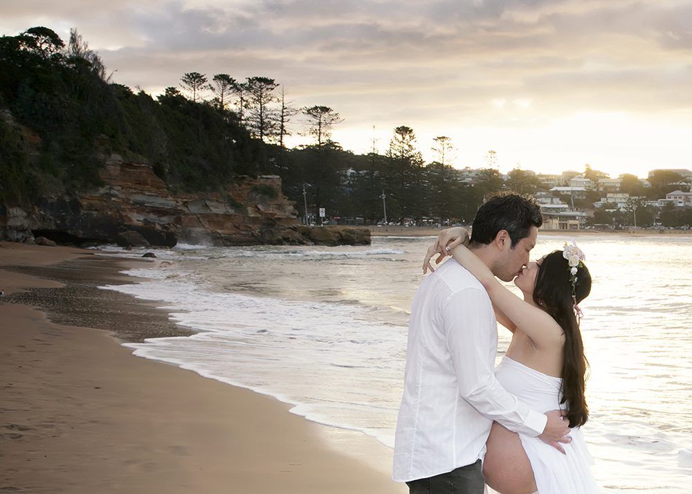 Maternity Pregnancy photos sunset Terrigal Beach Central Coast, NSW