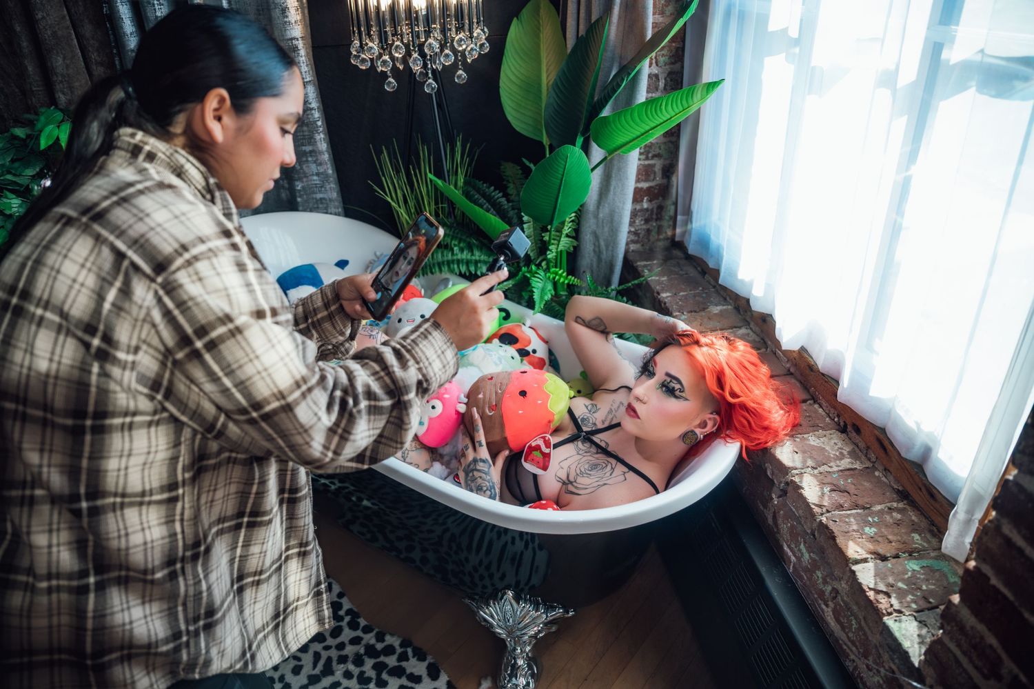 Challenge norms and embrace individuality with our boudoir photography, complete with professional makeup application -
