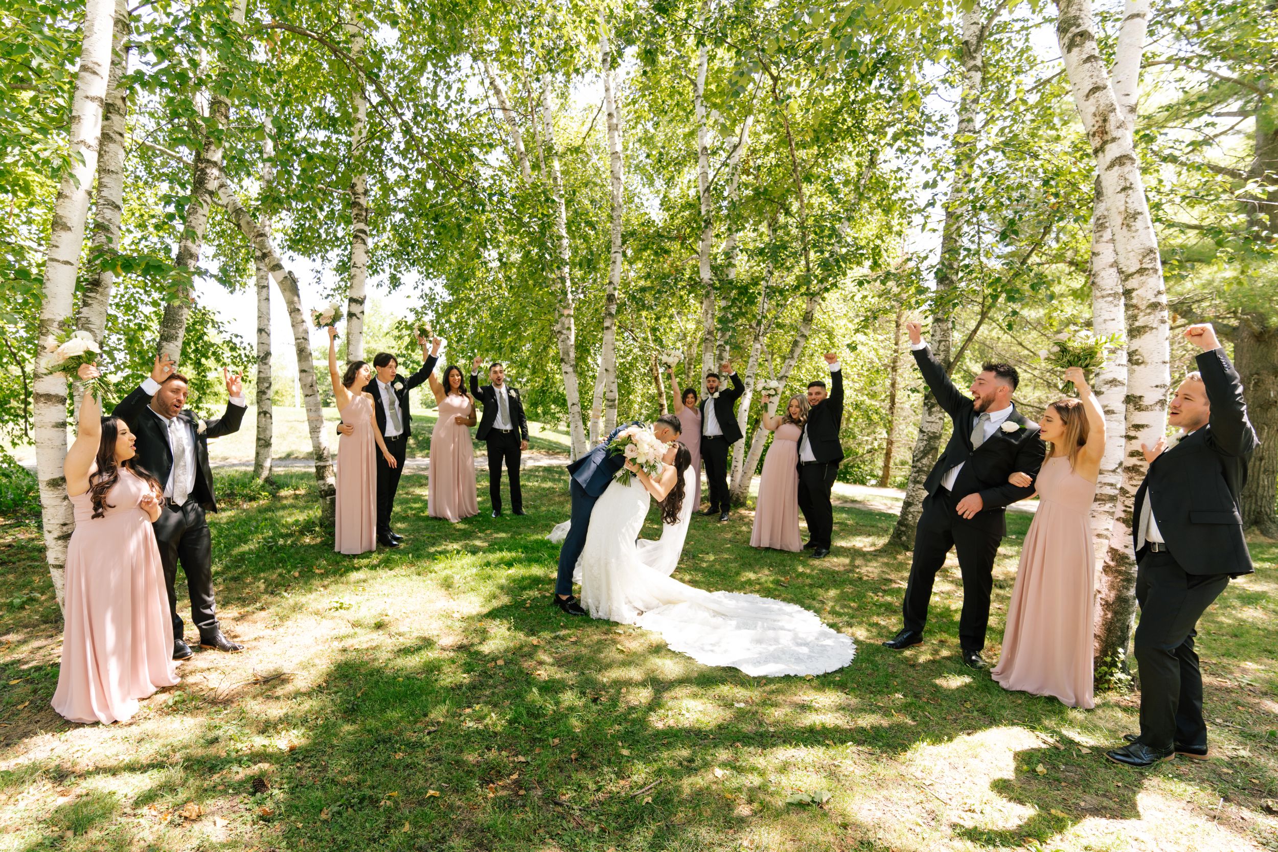 Five poses for any size Bridal Party The Big Day