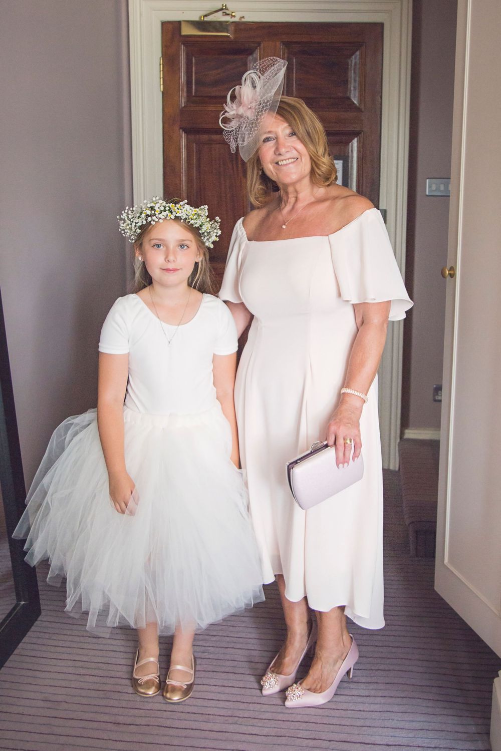 Mother of the bride and flower girl photo