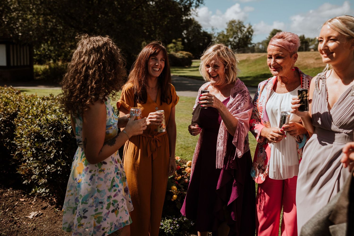 Wedding drinks in Mesnes Park, Wigan