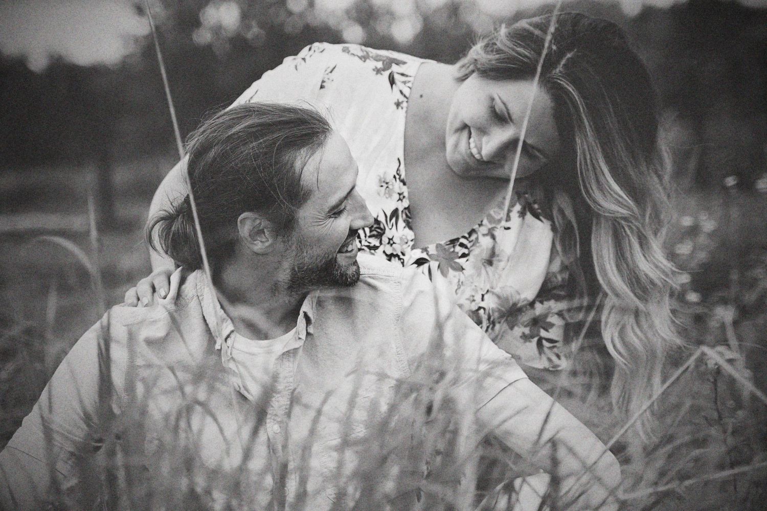 Black and White Al Sabo Nature Preserve Engagement Session