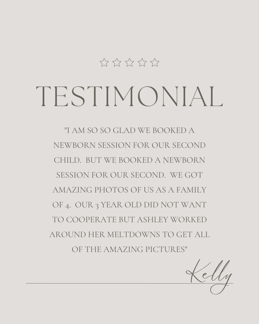 client testimonial from kelly