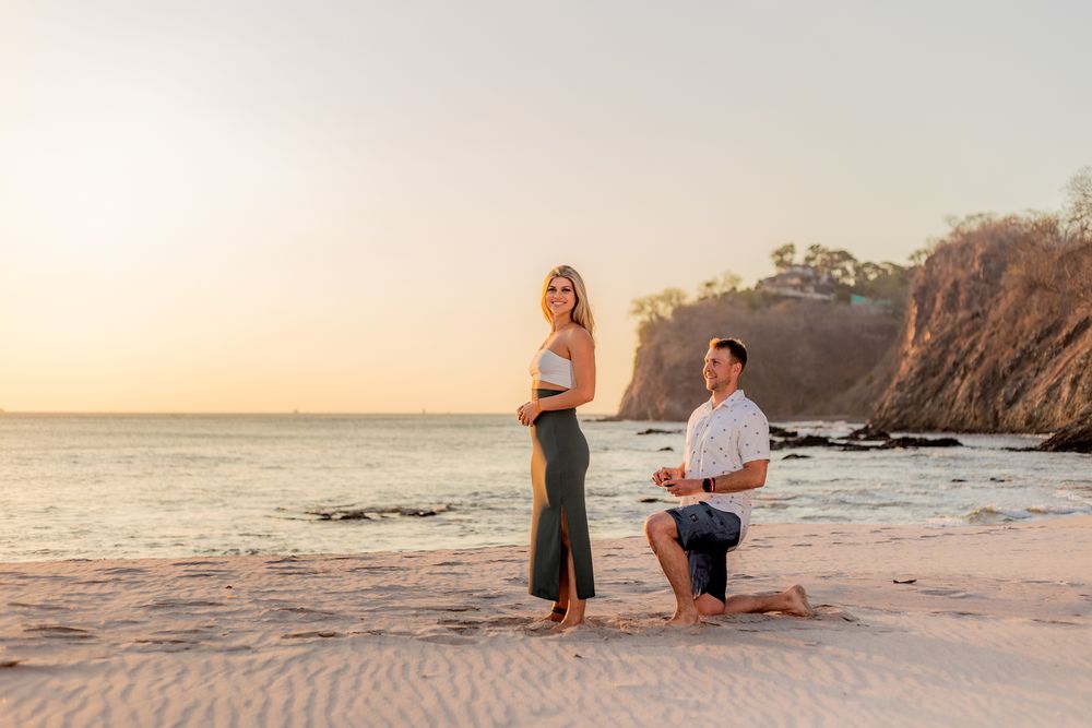 Proposal Elopement Sunset Photo Shoot in Flamingo Beach