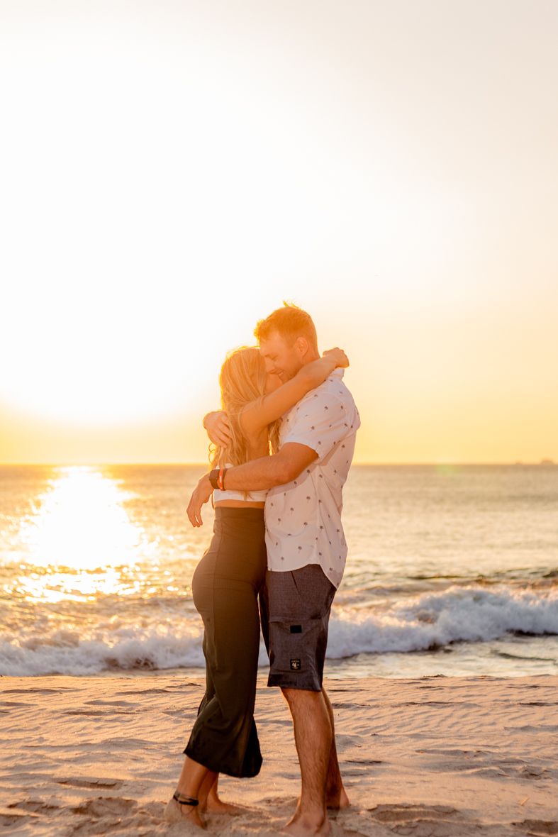Proposal Elopement Sunset Photo Shoot in Flamingo Beach