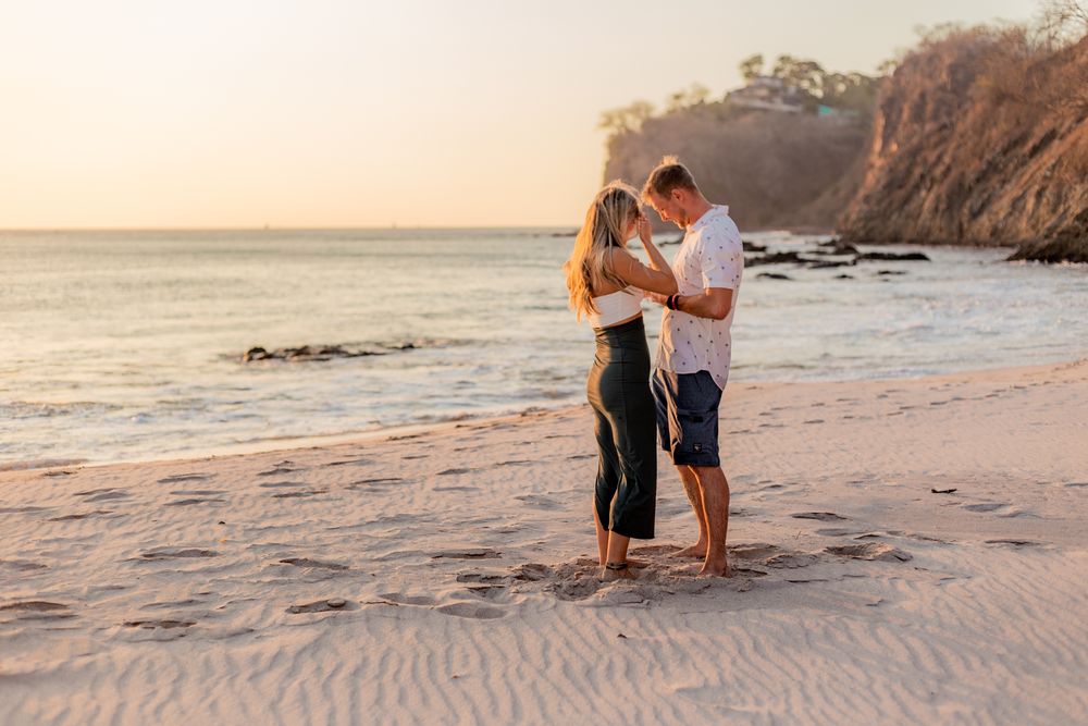 Proposal Elopement Sunset Photo Shoot in Flamingo Beach