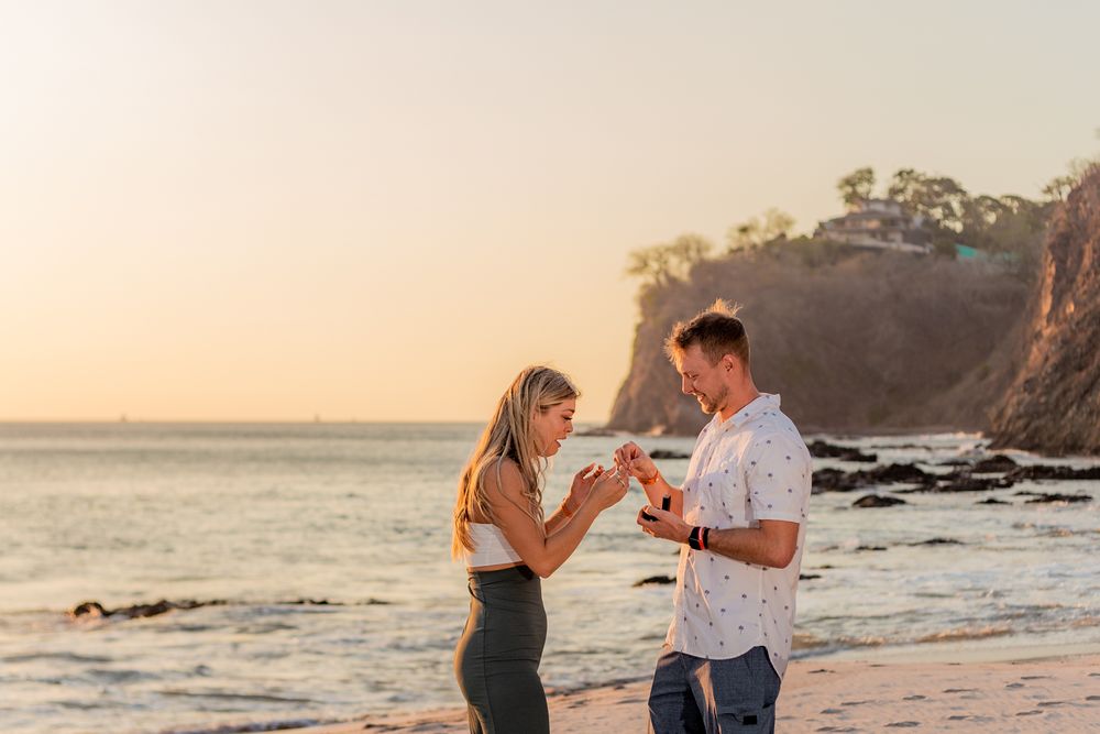 Proposal Elopement Sunset Photo Shoot in Flamingo Beach