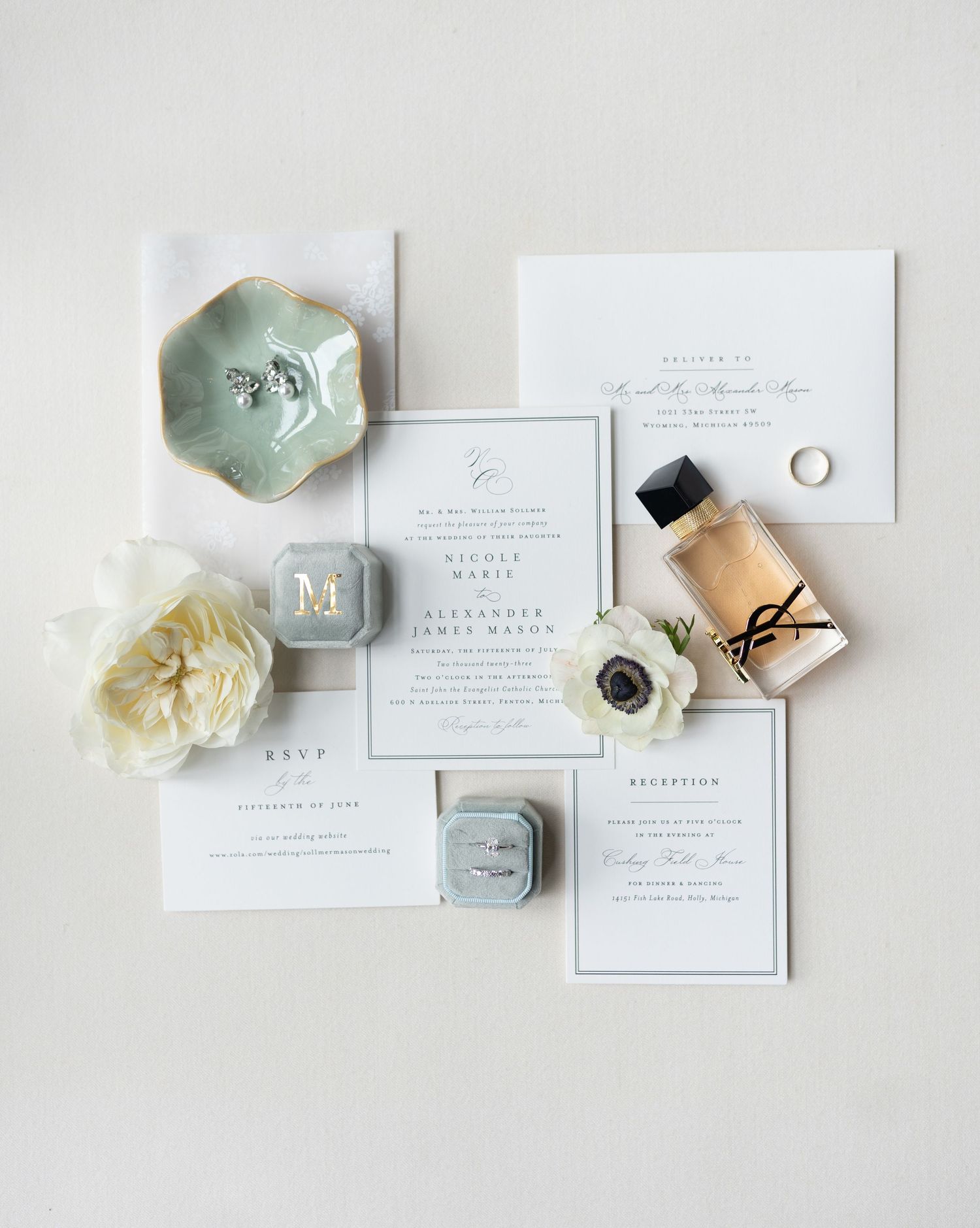 Cushing Field House Holly Michigan Wedding Photographer Katie Gibbons Photography