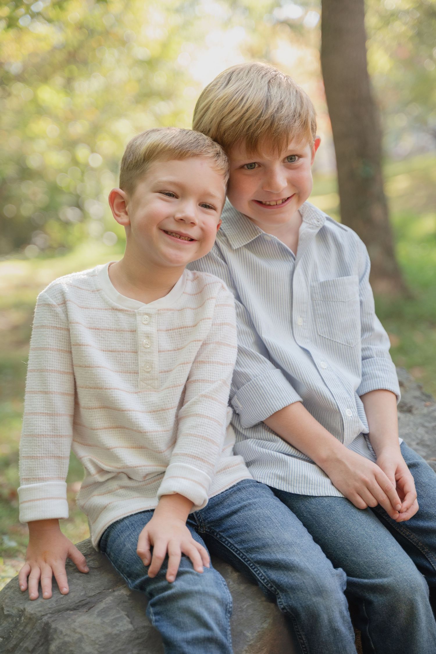 Family photos at park