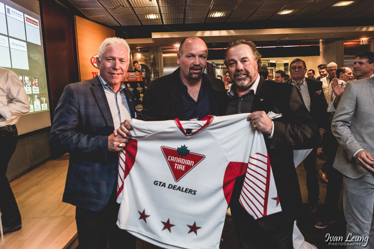 Fundraising event at the Hockey Hall of Fame for the Hockey Helps the Homeless, featuring Wendal Clark