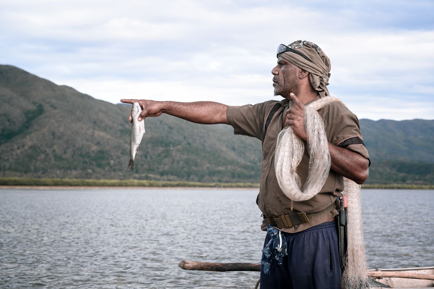 Pêcheur kanak en Nouvelle-Calédonie, lifestyle, coutume