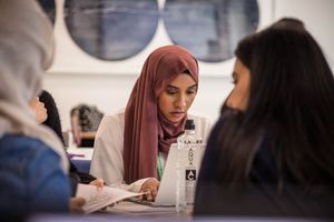 Image of hard working student at a CIPFA in the Midlands event at Birmingham University