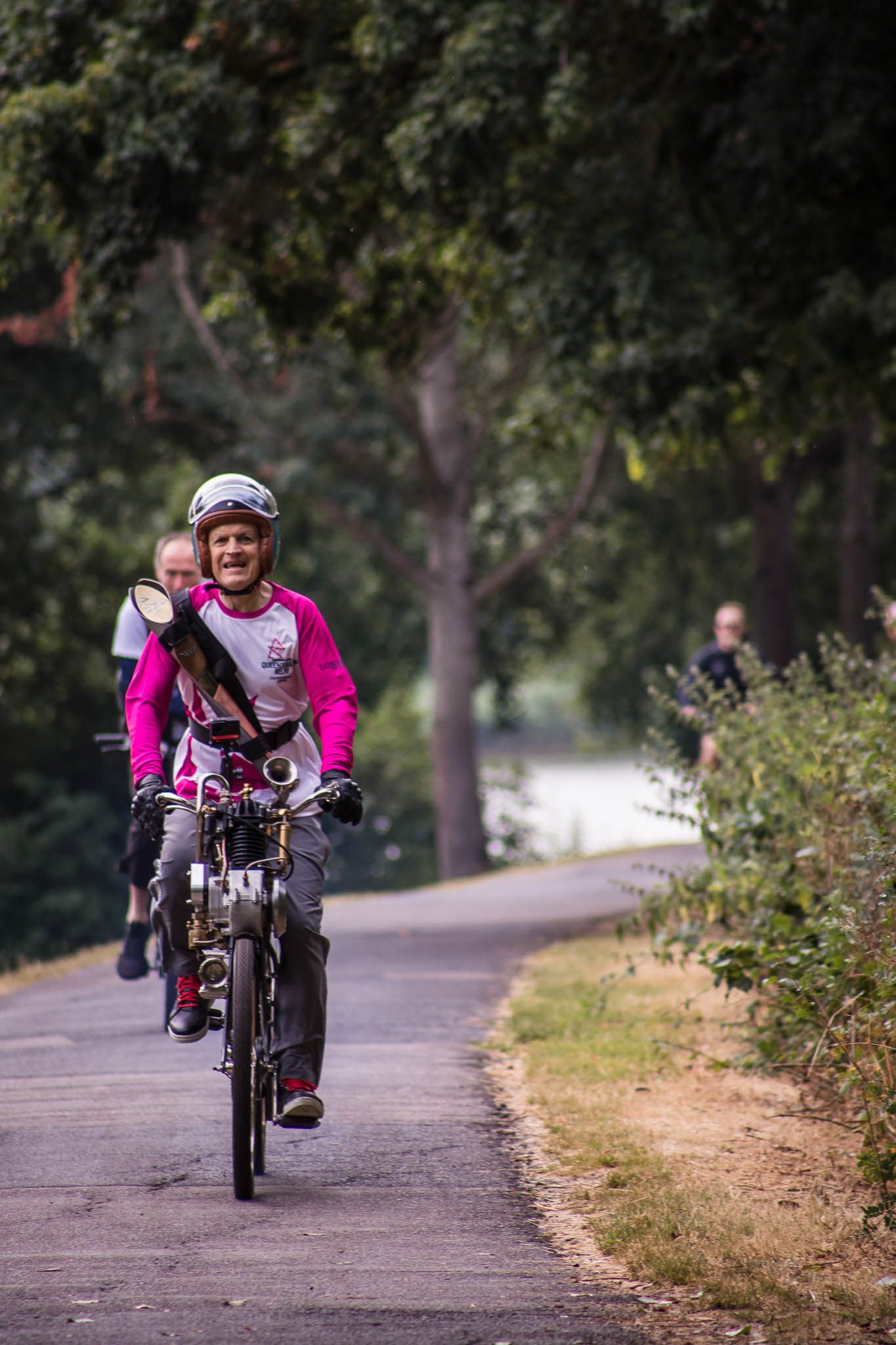 Queens Baton relay at Arrow Valley Lake in Redditch