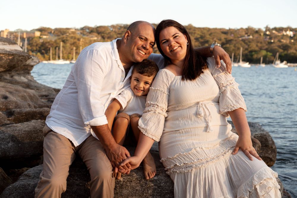 golden hour family photoshoot at Mosman