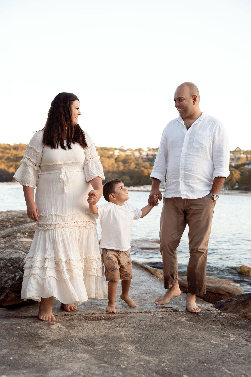 Walking family in Sydney family photoshoot