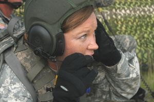 Military Girl Calling Over Headset - Special Event Photography - Ft. Stewart, GA