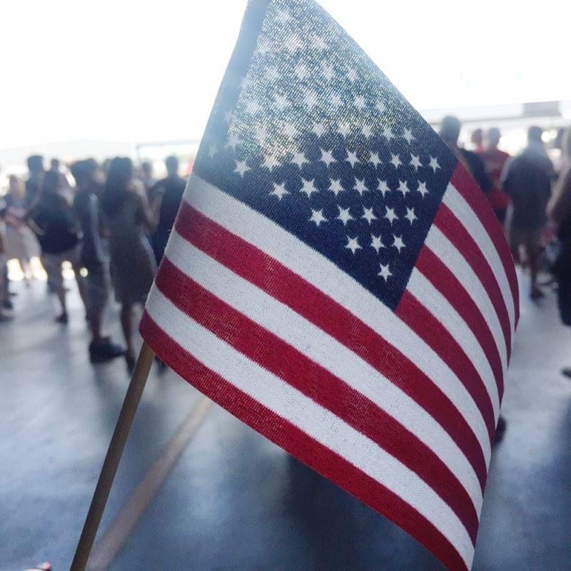 Military Welcome Home American Flag - Special Event Photography - Sarasota, FL
