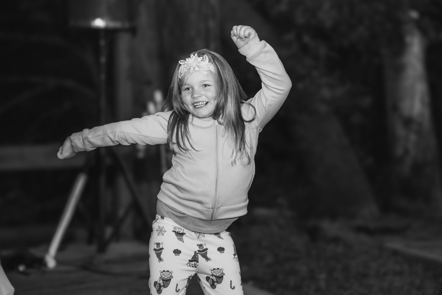 little girl dances