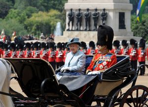 HM Queen at her Birthday Parade, Trooping the Colour.