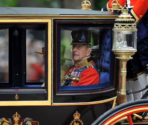 The Duke of Edinburgh head to Horse Guards during Trooping the Colour.