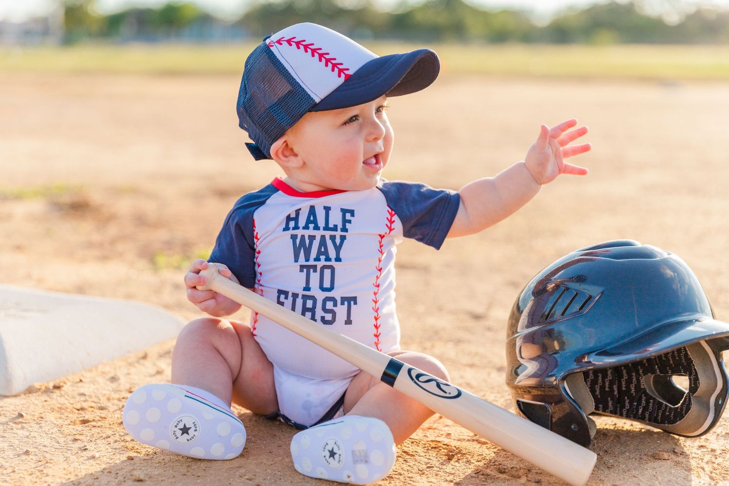 baby baseball theme portrait