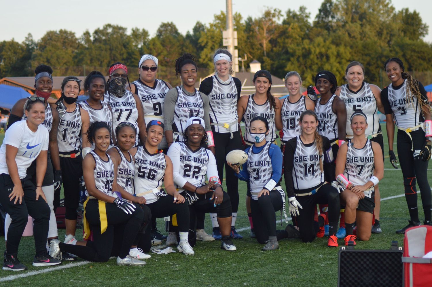 team sport portrait during a flag football tournament