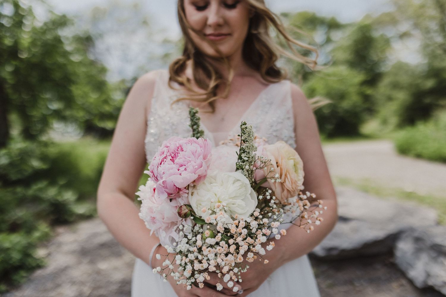 Summer florals for a bridal bouquet in Prince Edward County, Ontario