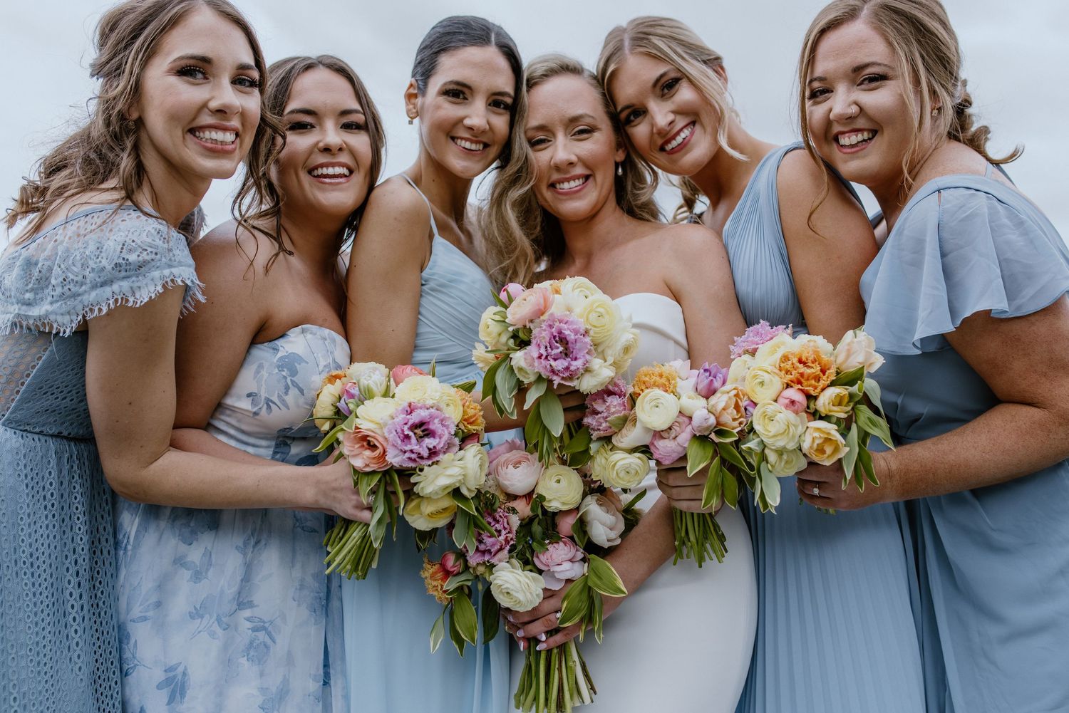 Colourful bride and bridal party bouquet inspiration for Spring brides. Halifax, Nova Scotia