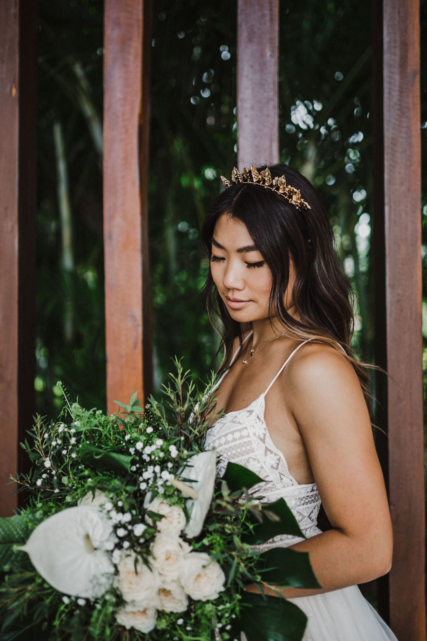 Destination wedding bridal bouquet in Cancun, Mexico.