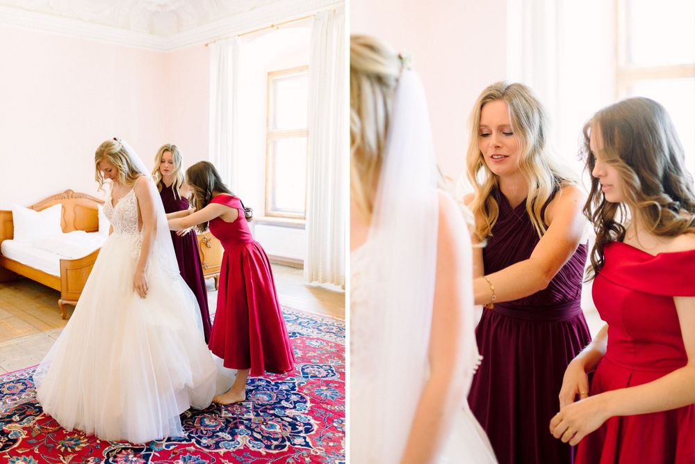 Hochzeitsfotograf Bayern Hochzeit Schloss Neuburg an der Kammel Bayern