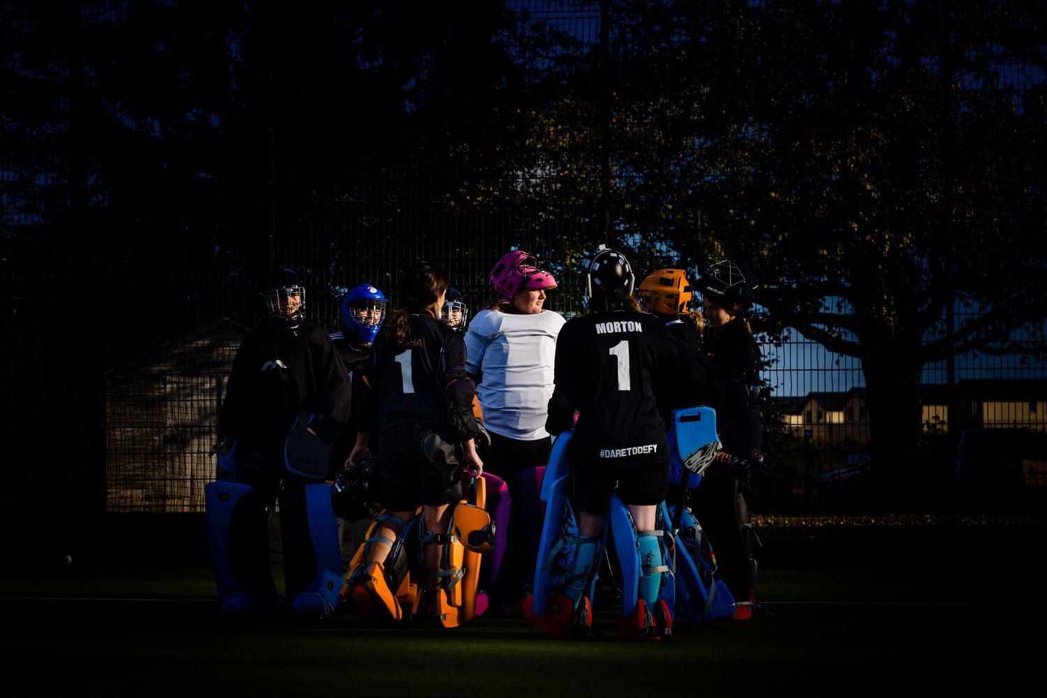 Gloucestershire photographer goalies standing together