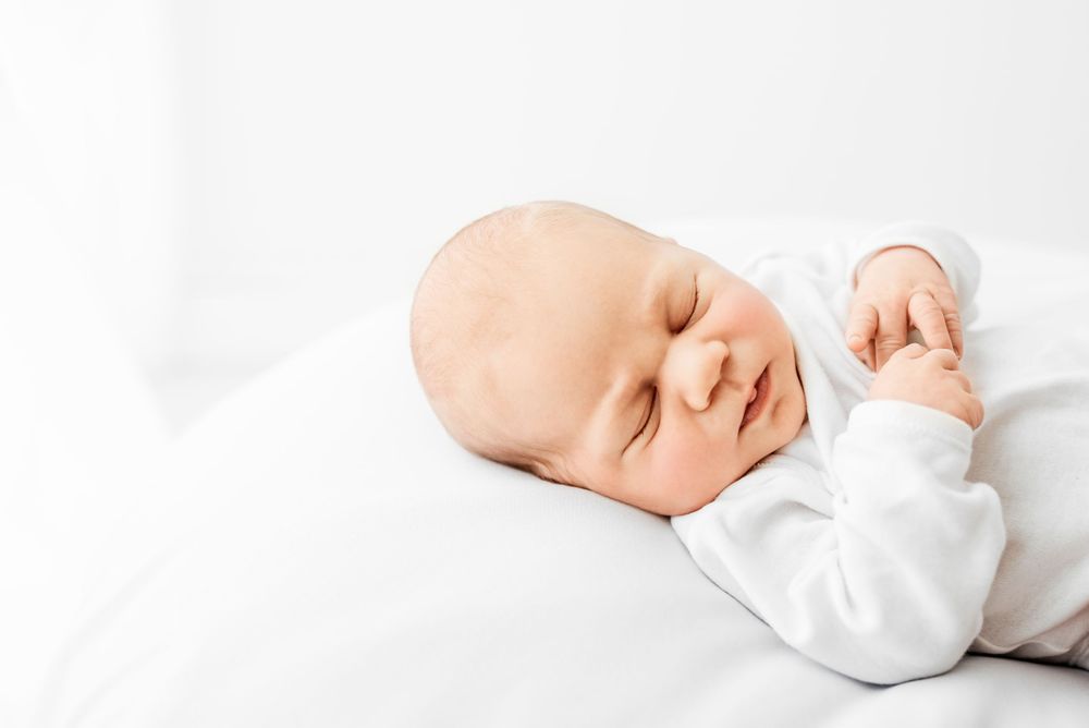 Natural newborn photography in home studio Hereford
