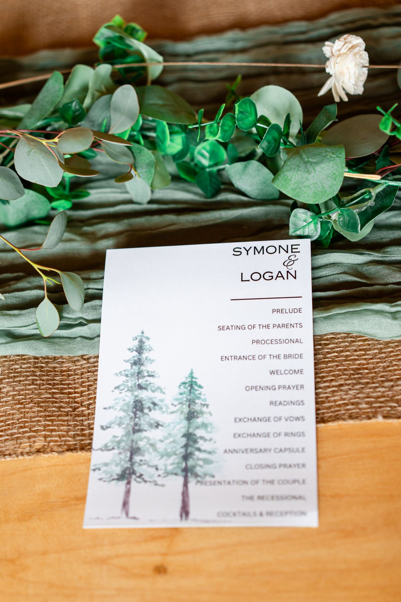 wedding program